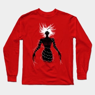 Creepy Demon Girl Ghost In Dress Of Glass Long Sleeve T-Shirt